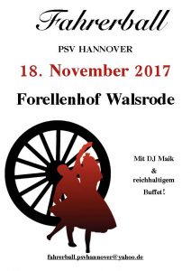 Fahrerball Hannover am 18. November
