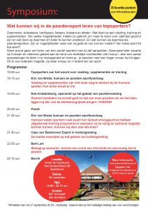 Symposium “Wat kan de paardensporter leren van topsporters?”