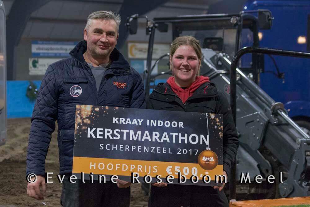 Hoofdprijs Kraay indoor kerstmarathon voor Eline Geurs