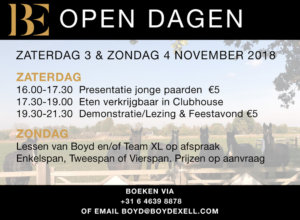 Open Dagen Boyd Exell op 3 & 4 november