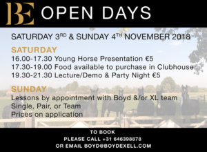 Open Days Boyd Exell on 3 & 4 November