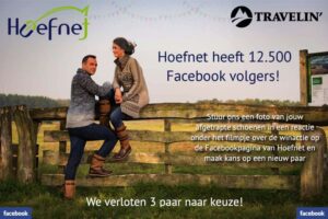 Travelin’ feliciteert Hoefnet met 12.500 Facebook volgers